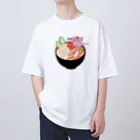 Draw freelyの居候　海鮮丼ver Oversized T-Shirt