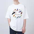 エダマメトイチ雑貨店のI love birds A 特大 Oversized T-Shirt