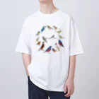 エダマメトイチ雑貨店のI love birds F 特大 Oversized T-Shirt