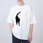 小鳥と映画館の黒猫が来る そして去る 右胸バージョン Oversized T-Shirt