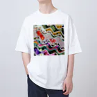 ﾄﾙｺﾞﾚのなみなみコラージュ　花2 Oversized T-Shirt