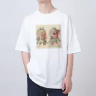 田中ひろみ(usagitv)のゆる仏画「仁王」 Oversized T-Shirt