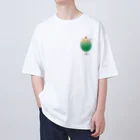 ぽちのやのメロンニャンコクリームソーダ(ワンポイント) Oversized T-Shirt