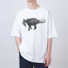 segasworksのAmargasaurus（白黒） オーバーサイズTシャツ