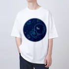 甘漏り屋の宇宙遊泳ビション・紺 Oversized T-Shirt