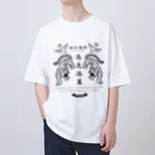 mincruの為虎添翼（いこてんよく）虎に翼_モノクロver オーバーサイズTシャツ