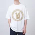 Amiの組子細工狐 オーバーサイズTシャツ