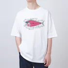 イラストレーターみやもとかずみのオリジナルグッズ通販 ∞ SUZURI（スズリ）のマグロの部位 イラスト デザイン Oversized T-Shirt