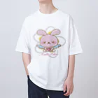 Anela’Eheuの天使のうさぎハピバニちゃん オーバーサイズTシャツ