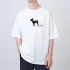 ハデ犬グッズ部門のミニピンシルエット オーバーサイズTシャツ