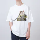 ももねこ工房（　◜◡‾）のホルンからのぞくネコ Oversized T-Shirt