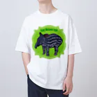 LalaHangeulのBaby Malayan tapir(マレーバクの子供) Oversized T-Shirt