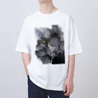 美（utsukushi）のモノクロ大理石調 Oversized T-Shirt