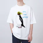 LalaHangeulのRockhopper penguin　(イワトビペンギン) Oversized T-Shirt