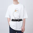 まめるりはことりのまったりセキセイインコちゃん【まめるりはことり】 オーバーサイズTシャツ