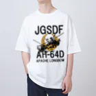 Y.T.S.D.F.Design　自衛隊関連デザインの陸上自衛隊　AH-64D Oversized T-Shirt