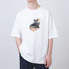 shokomumuのあったかいとあったかい。好きと好きが混ざり合う。猫と人 オーバーサイズTシャツ