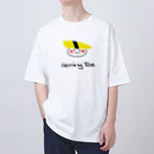 イラストレーターみやもとかずみのオリジナルグッズ通販 ∞ SUZURI（スズリ）の可愛いお寿司のキャラクター：数の子ちゃん Oversized T-Shirt