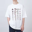 kg_shopのムカデとヤスデ【視力検査表パロディ】 オーバーサイズTシャツ