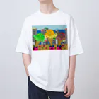 Blupiggの踊るアイスクリームA オーバーサイズTシャツ