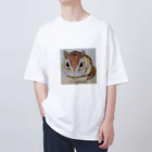 シマリス部　のシマリス　魚眼　カラー Oversized T-Shirt