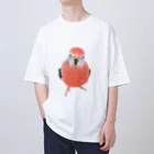 アキクサインコとウロコインコのアキクサインコ オーバーサイズTシャツ