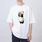 mofusandのねこかぶり（パンダ） オーバーサイズTシャツ