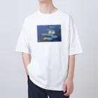 HermannStrasseのモネとツノガエル オーバーサイズTシャツ