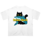 本格的国産サメ映画 令和シャークの令和シャーク　黒ネコ オーバーサイズTシャツ