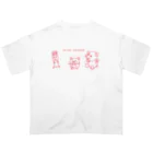 charlolのwalk around 動物　赤 Oversized T-Shirt