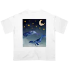 NEONEONの夜を泳ぐクジラ Oversized T-Shirt