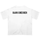 ミニ四駆ショップ４４のBankchecker　黒プリ オーバーサイズTシャツ