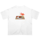 とりやまいろいろグッズのbistro Flamingoのハンバーグスペシャル Oversized T-Shirt