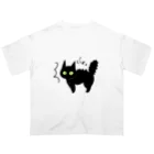 ひげ猫マリオのびっくりした猫 Oversized T-Shirt