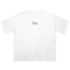 BAR_ikoの「iko」のオリジナルTシャツ (ブルー) オーバーサイズTシャツ