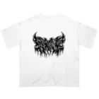 忍太郎の四字熟語 - 因果応報 Death Metal Logo デスロゴ  オーバーサイズTシャツ