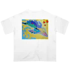 アート工房　甘月蝕(kanngesshoku)『TAaKA』のストアのMary's  tweets『ワーイ、海水浴って最高!!』 Oversized T-Shirt