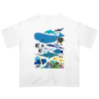 みなとまち層の小笠原の海洋生物(背景なし) オーバーサイズTシャツ