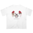 teruteQ chinchilla illustrator suzuri店のshortcake chinchilla trio オーバーサイズTシャツ