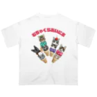 みきぞーん｜保護猫 ミッキー画伯と肉球とおともだちのmuchaguraainima ice オーバーサイズTシャツ