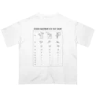 FU SHI SHOUのstudio equip eye chart _ white オーバーサイズTシャツ