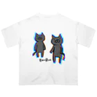 Edna_Rueのちょっとチカチカするえどねこ オーバーサイズTシャツ