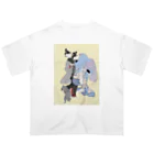 keeeeeep smilingの参戦する猫 （ LINEをめぐる戦い） Oversized T-Shirt