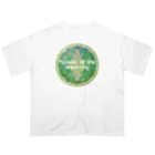 💖宇宙整体♪🌈♪こころからだチャンネル♪💖のFlower of  Life waving  🌈LOGO version オーバーサイズTシャツ