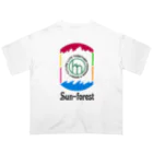 label greenの虹色sun-forest オーバーサイズTシャツ