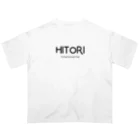 文字でもじもじ 文字ＴシャツのHITORI オーバーサイズTシャツ