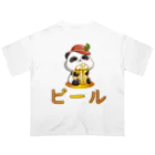 kawaiitopsの Cute Panda Drinking Beer Octoberfest オーバーサイズTシャツ