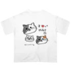 ンダーの不思議なショップのあにまるぷにーず「ぷににゃんこ」 オーバーサイズTシャツ