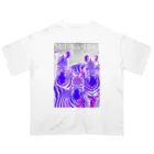 MiYoKa-BISHのPurple Zebra by MiYoKa-BISH オーバーサイズTシャツ