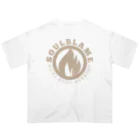 SOULBLAMEのCIRCLE LOGO BAIGE TEE IN WHITE オーバーサイズTシャツ